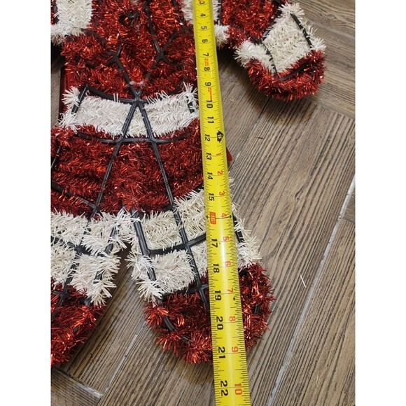 Vintage 21” Tinsel Candy Cane with Large Bow Decor - Picture 6 of 12